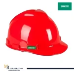 Casco de seguridad tipo jockey Tridente en color blanco para construcción y minería, protección frontal MR Corporation.